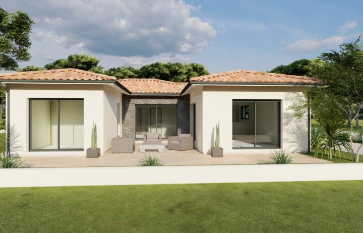 votre maison de 98m2 sur un terrain de 600m2 sur la commune de La Lande-de-Fronsac au prix de 339000&euro; avec Alpha Constructions